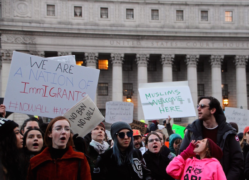 Battery Park protest