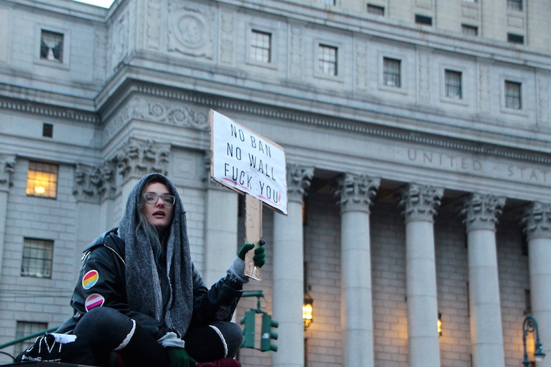 Battery Park protest