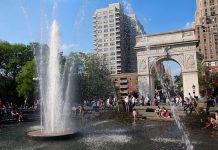 米中西部から東海岸に熱波。NY市では非常事態宣言 Washington square park