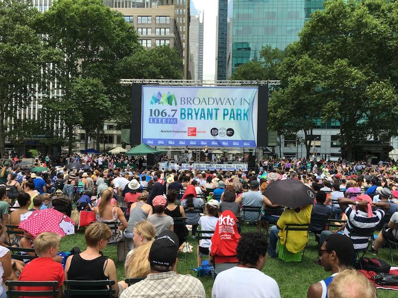 Broadway in Bryant Park