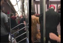 「Get Out!!」地下鉄車内でヘイトスピーチする男性 乗客らがホームへ放り出す ニューヨーク地下鉄 ヘイトスピーチ