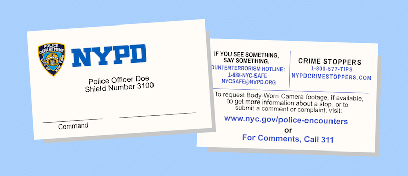 ニューヨーク市警察 職務質問時に名刺を提供 - Mashup Reporter