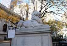 ニューヨーク公共図書館のライオン像、修復が完了 NYPL LION