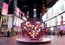 NYタイムズスクエアにバレンタインデーのアート作品「Heart Squared」 TIME SQUARE Heart Squared