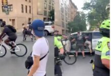 「まるで誘拐」NY市警察、デモ参加者を乗用車で連れ去る