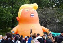 「オレンジマンだ!」バイデン氏、トランプ氏に寄せてる説浮上 ベビートランプバルーン