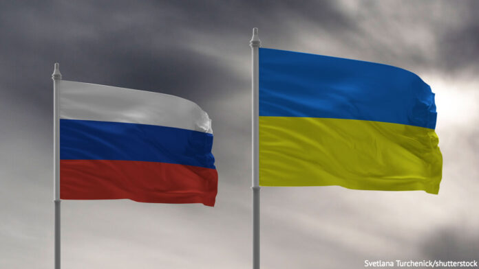 ウクライナ　ロシア　旗