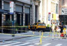 通行人が車持ち上げ救助、タクシーが歩行者に突っ込む 6人負傷 NY市