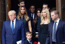 トランプ前大統領一家が集合、マンハッタンで元妻イヴァナさんの葬儀 イヴァナトランプ葬儀