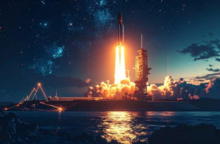 「Starship1回で10億ドル、2030年に10兆ドル」――キャシー・ウッドが描く宇宙投資の青写真 rocket launch