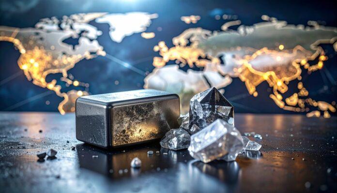 tungsten metal image heavy tungsten ingots and ammonium paratungstate crystals
