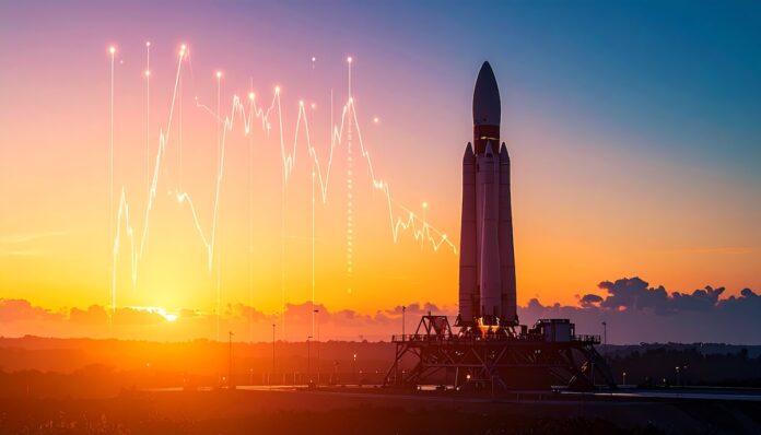 rocket and stock chart rocket and stock chart